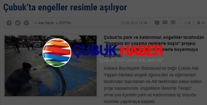 ÇUBUK’TA ENGELLER RESİMLE AŞILIYOR